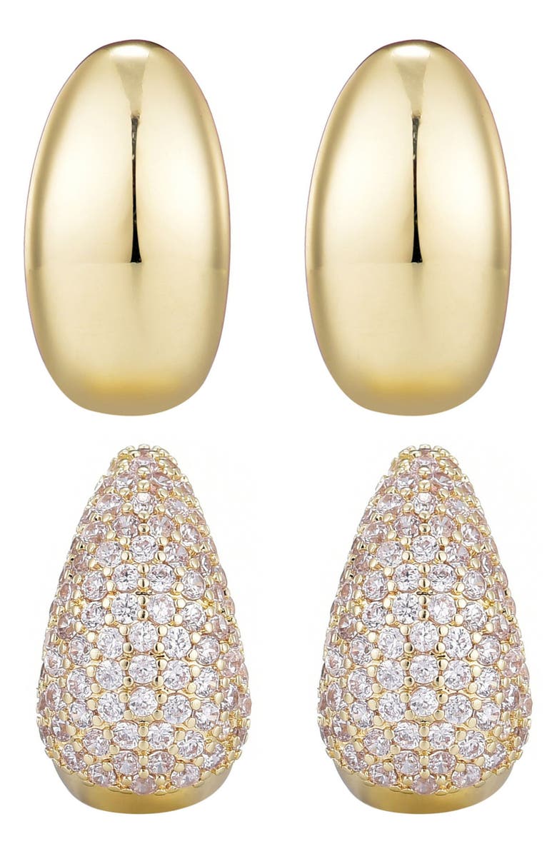 Adornia Set of 2 Drop Earrings, Alternate, color, Gold