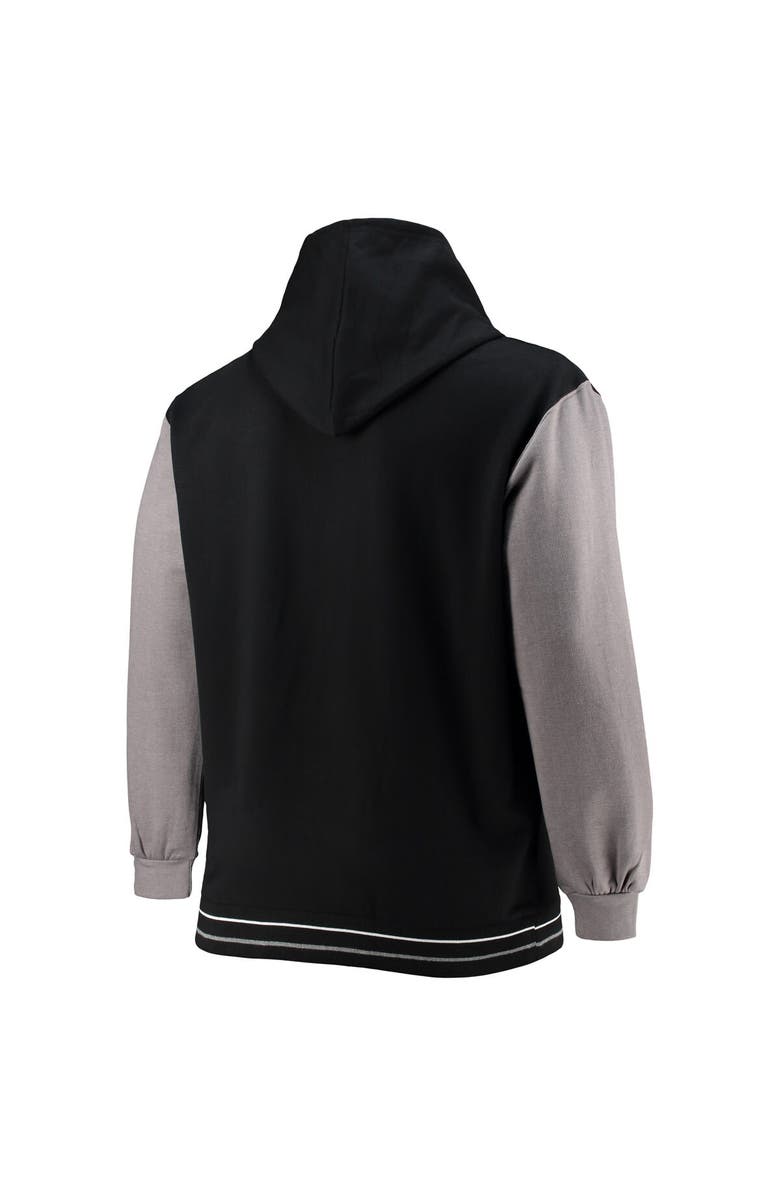 FANATICS Men's Fanatics Branded Black/Gray New Orleans Saints Big & Tall Block Party Pullover Hoodie, Alternate, color, 