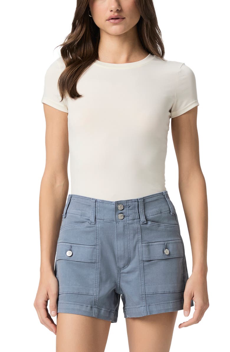 PAIGE Olivia Cargo Denim Shorts, Alternate, color,