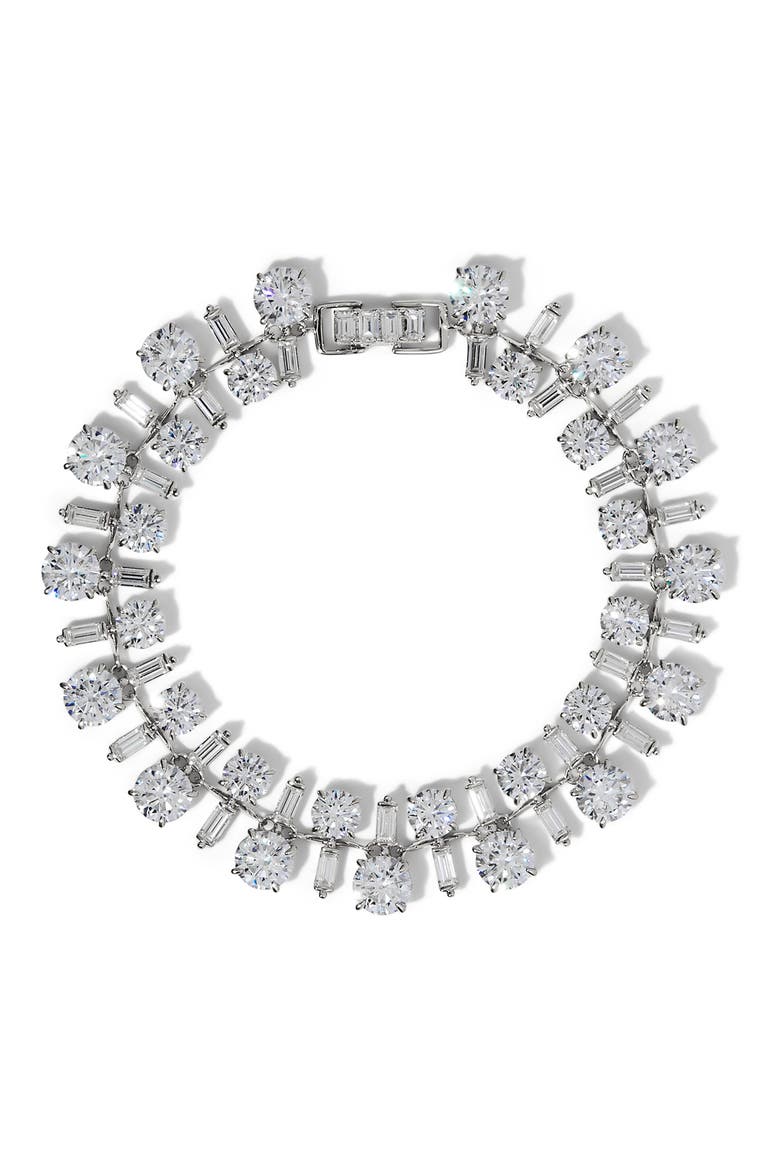 Stellar Cubic Zirconia Bracelet, Main, color, RHODIUM