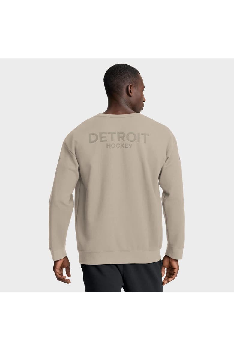 Men's Fanatics Tan Detroit Red Wings Authentic Pro Road Tri-Blend Sweatshirt, Alternate, color, Tan