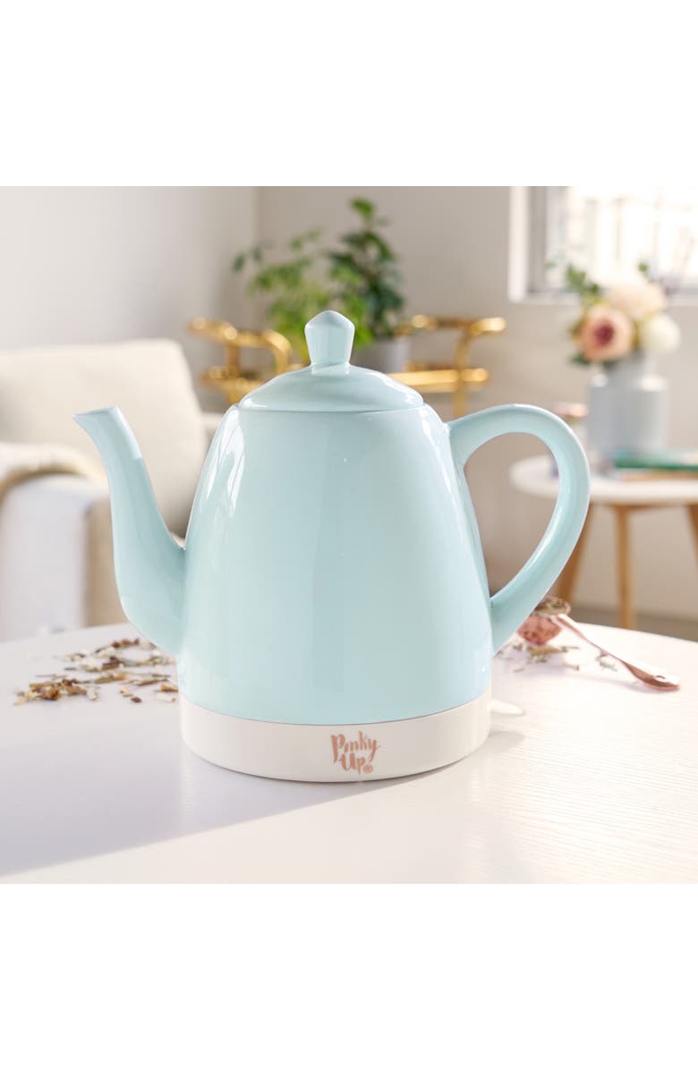 Pinky Up (Accessories) Noelle Ceramic Electric Tea Kettle, Alternate, color, Green