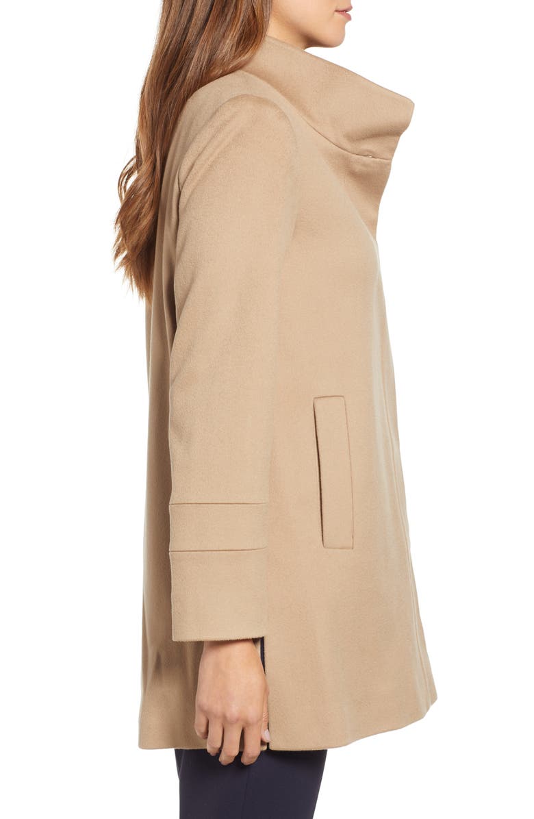 Fleurette Placket Front Wool Car Coat, Alternate, color, 