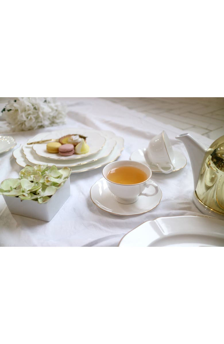 Twig New York Amelie Tea Cup & Saucer, Alternate, color, Brushed Gold