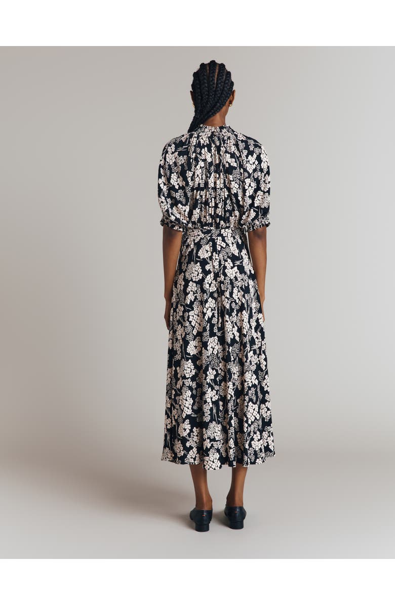 Ghost London Dolly Printed Floral Midi Dress, Alternate, color, Mono Floral