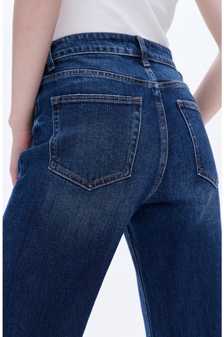 Raw Hem High Waist Wide Leg Jeans, Alternate, color, SAPPHIRE