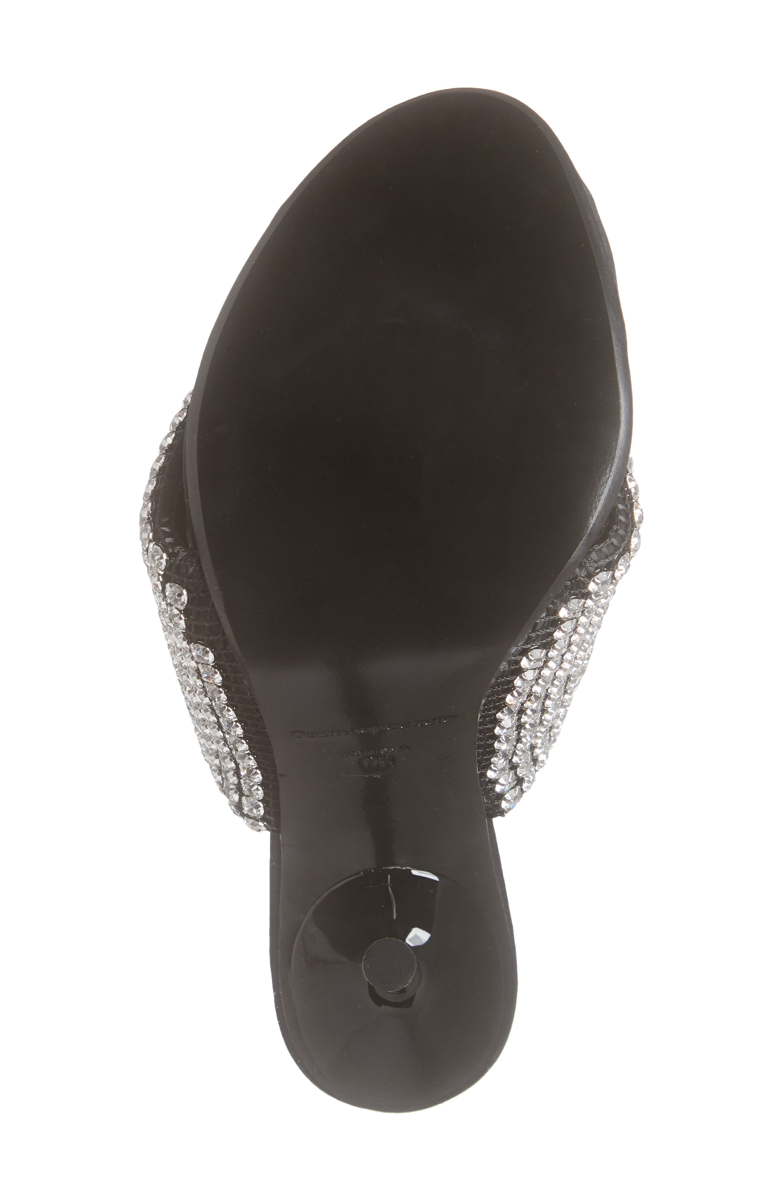 Sienna Crystal Embellished Slide Sandal, Alternate, color, BLACK