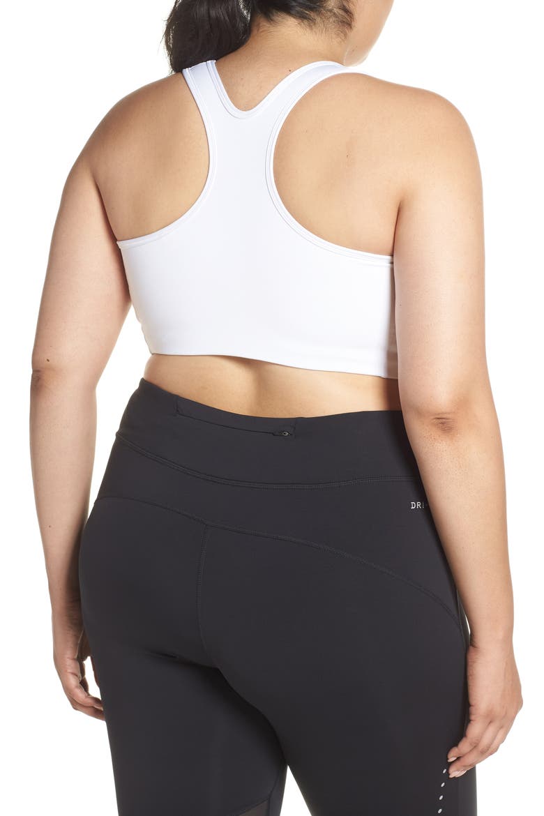 Dry Swoosh Bold Sports Bra, Alternate, color, WHITE/ BLACK