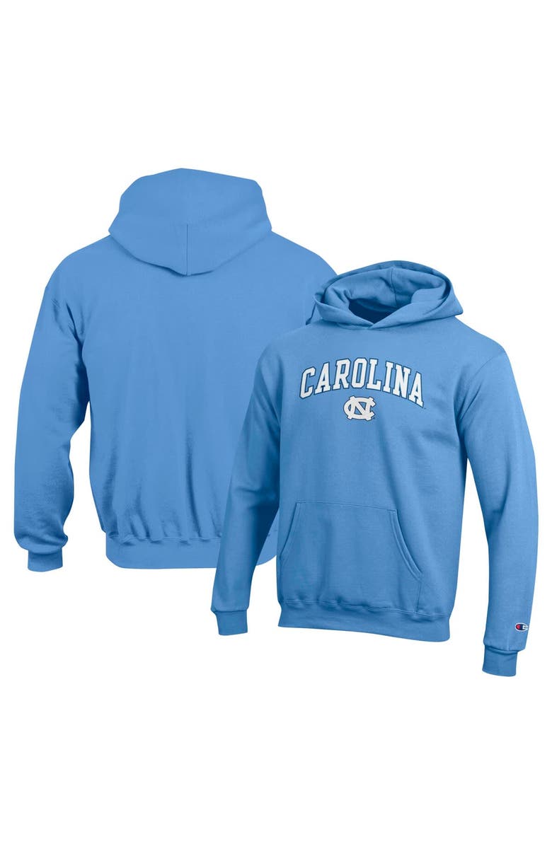 Champion Youth Champion Carolina Blue North Carolina Tar Heels Campus Pullover Hoodie, Alternate, color, 