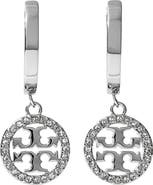 TORY BURCH ピアス MILLER PAVE HUGGIE HOOP 87041 Miller Pavé Hoop Earrings: Women's Designer Earrings | Tory