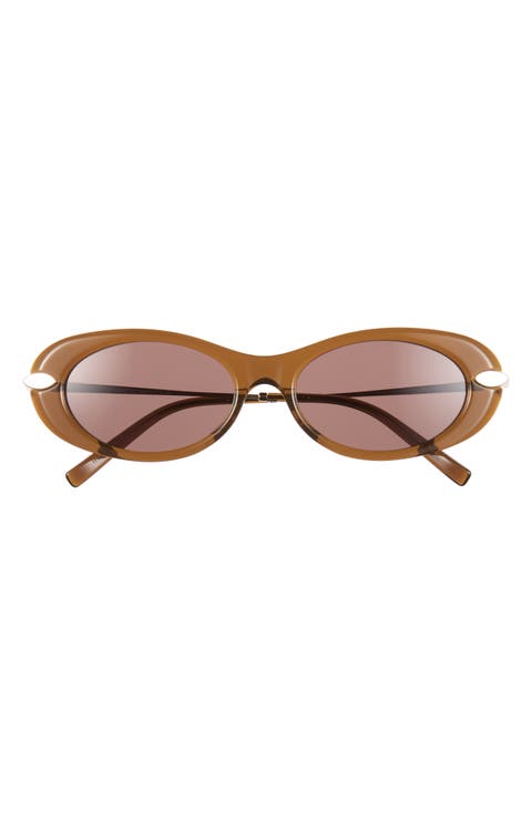 52mm Bold Oval Sunglasses