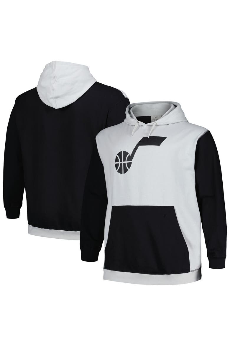Men's Fanatics Branded  Black/Silver Utah Jazz Big & Tall Primary Arctic Pullover Hoodie, Main, color, Black