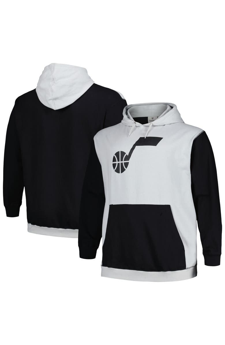 FANATICS Men's Fanatics Branded  Black/Silver Utah Jazz Big & Tall Primary Arctic Pullover Hoodie, Main, color, Black