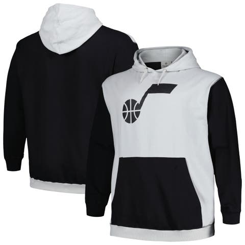Men's Fanatics Branded  Black/Silver Utah Jazz Big & Tall Primary Arctic Pullover Hoodie