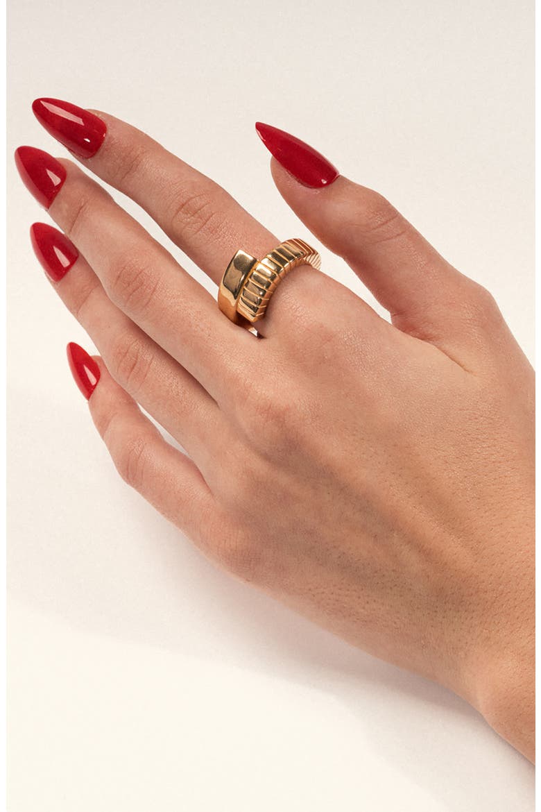 Wide Joia Twist Ring, Alternate, color, YELLOW GOLD