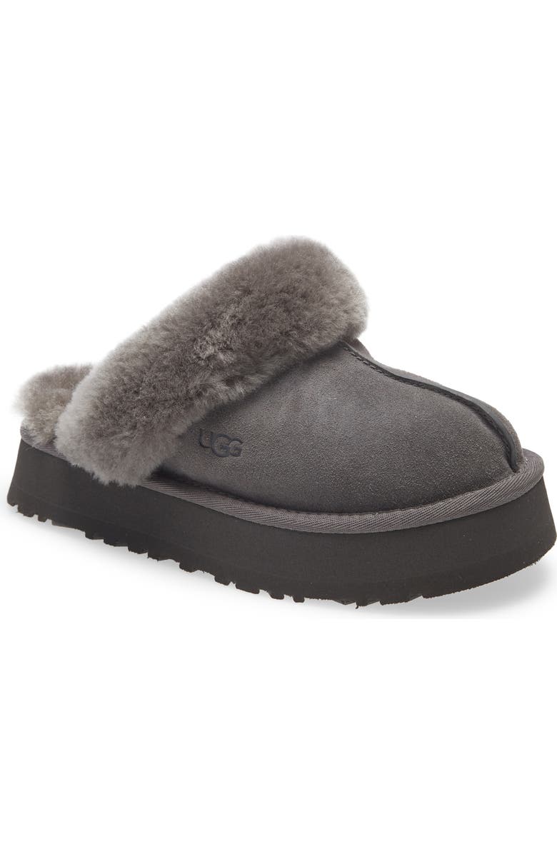 UGG<sup>®</sup> Disquette Slipper, Main, color, Charcoal