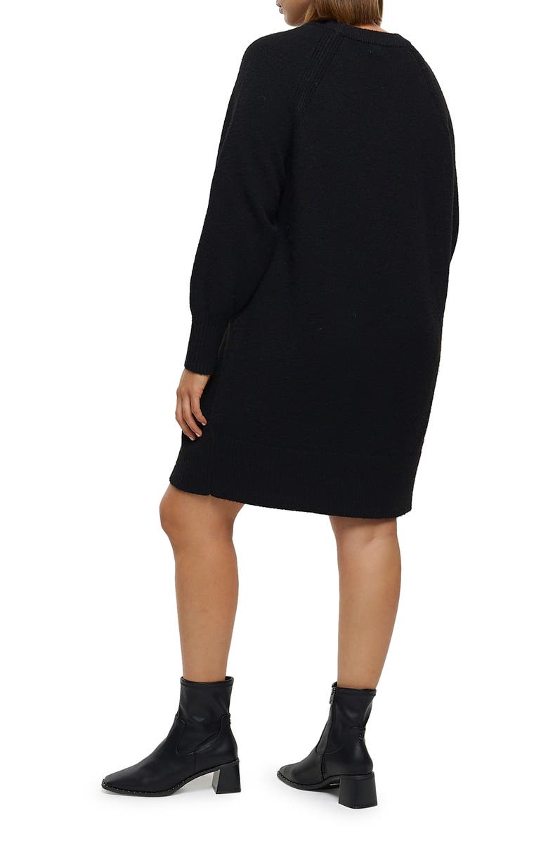 River Island Long Sleeve Crewneck Sweater Dress, Alternate, color, 