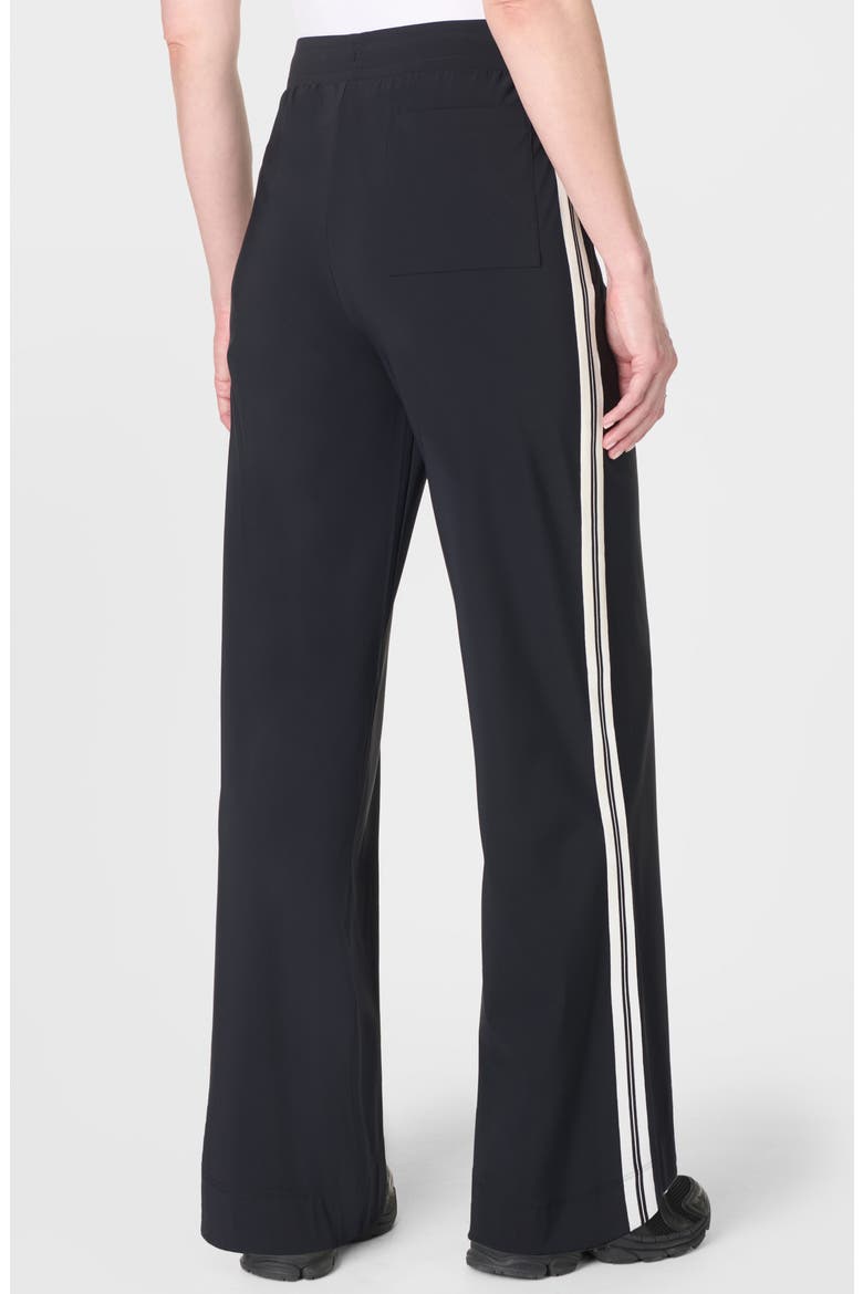 Explorer Side Stripe Wide Leg Pants, Alternate, color, BLACK
