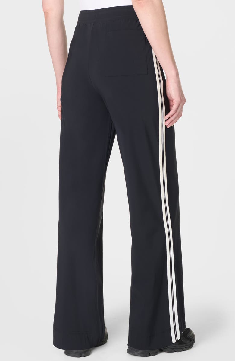 Sweaty Betty Explorer Side Stripe Wide Leg Pants, Alternate, color, Black