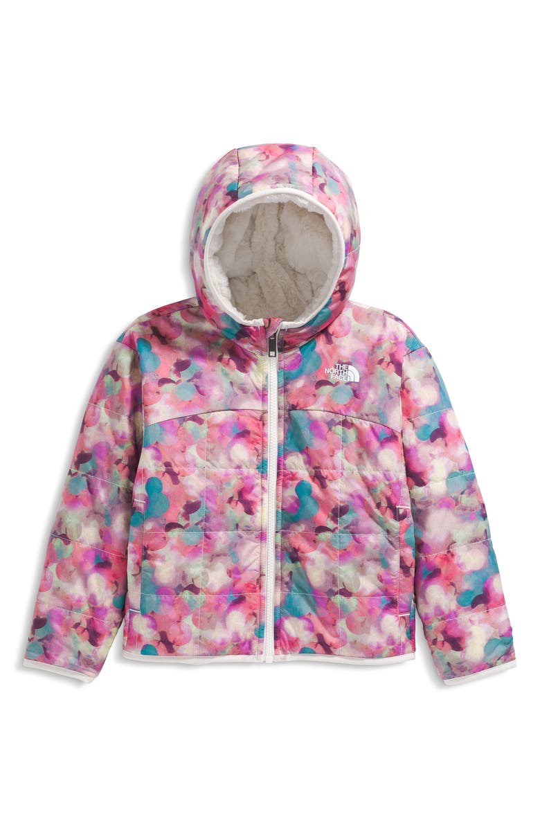 The North Face Kids' Shasta Reversible Hooded Jacket, Main, color, Lite Lilac Lens Flare Print