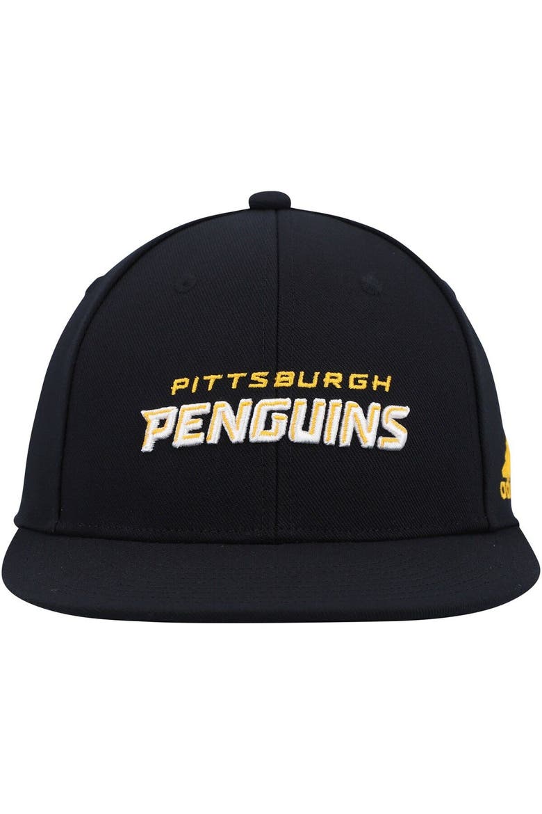 Men's adidas Black Pittsburgh Penguins Snapback Hat, Alternate, color, Black
