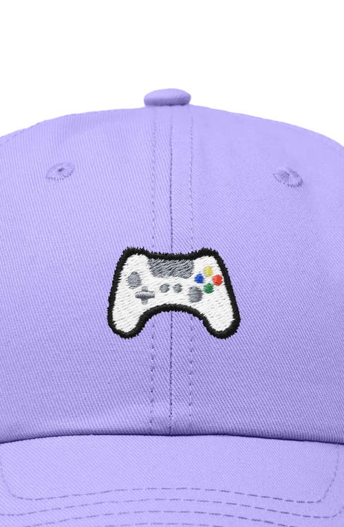 Dalix Game Controller Embroidered Hat In Lavender
