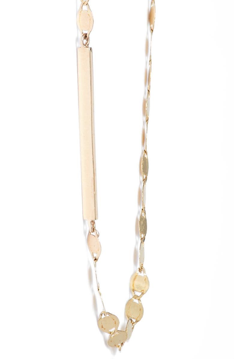 LANA Nude Remix 14K Gold Bar Long Necklace, Alternate, color, 