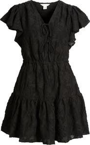 Caslon® Tonal Floral Jacquard Dress