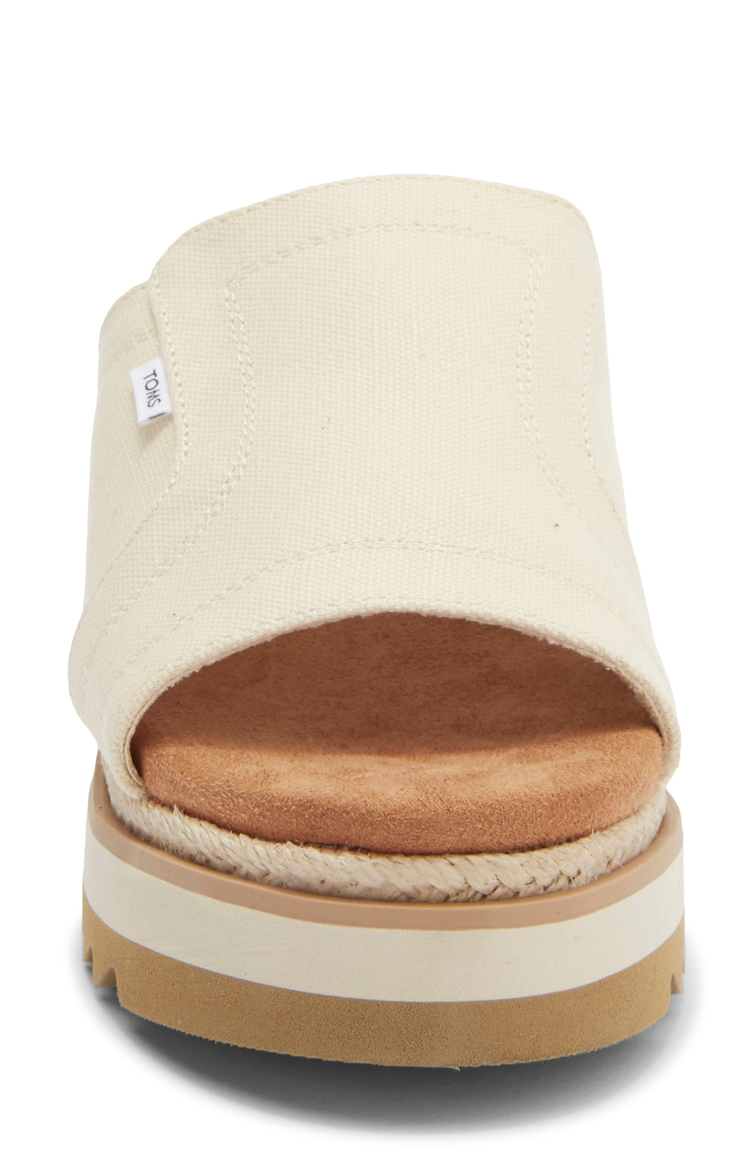 TOMS Adria Platform Wedge Sandal, Alternate, color, Natural