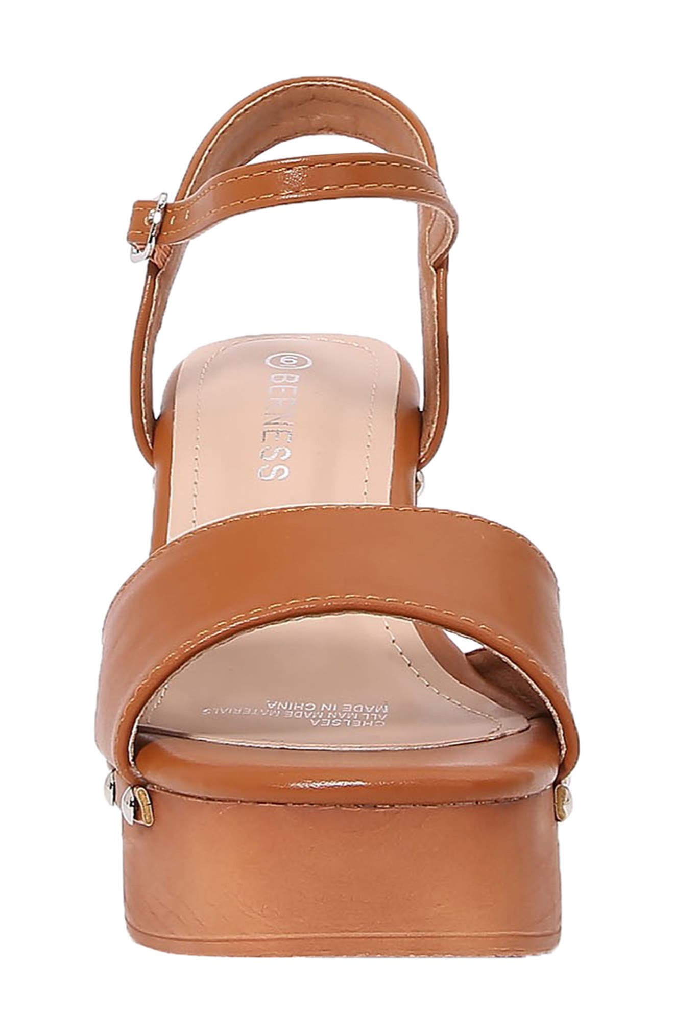 BERNESS Chelsea Platform Sandal, Alternate, color, Brown