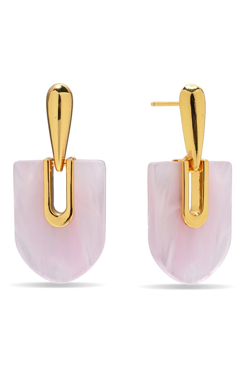 Elara Drop Earrings, Main, color, PINK