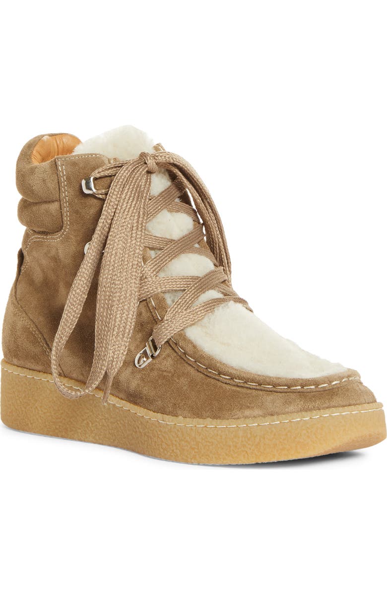 Isabel Marant Alpica Genuine Shearling Hiking Boot, Main, color,