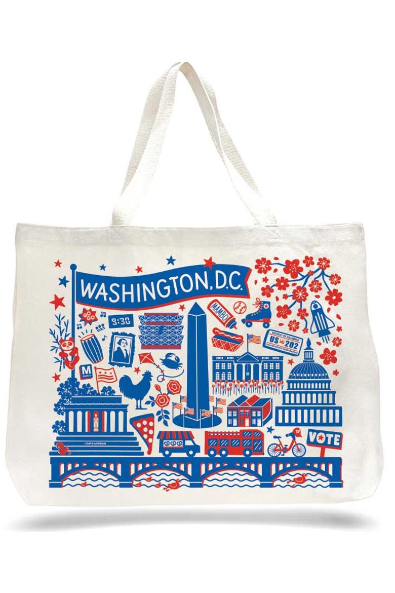 Washington DC Landmarks Candle & Tote Gift Set, Alternate, color, Blue
