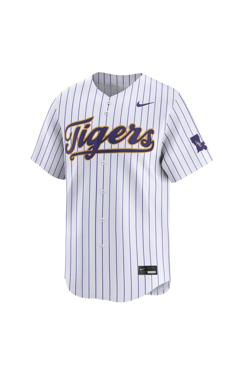 Nike Men
s Nike White LSU Tigers College Limited Baseball Jersey, Alternate, color, 