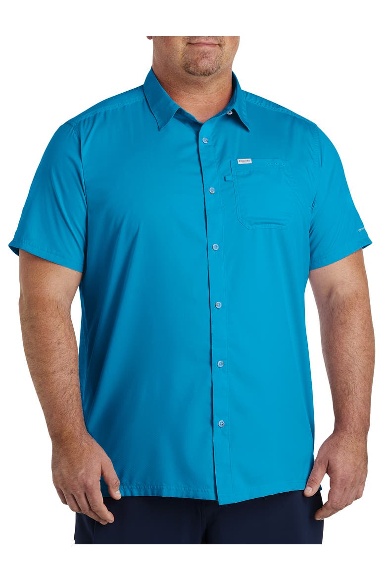 Big & Tall PFG Slack Tide Camp Shirt, Main, color, OCEAN BLUE