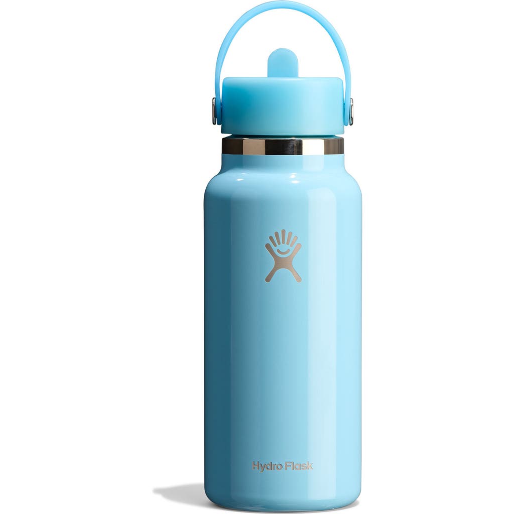 Hydro Flask 32-ounce Wide Mouth Flex Straw Cap Water Bottle In Blue