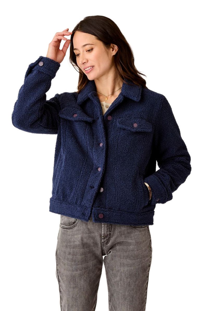 Carve Designs Rhea Boucle Trucker, Alternate, color, Navy