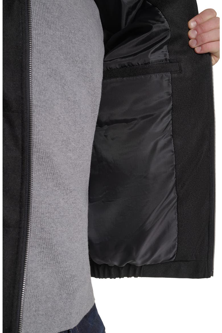 Stretch Twill Down and Feather Fill Puffer Jacket, Alternate, color, BLACK