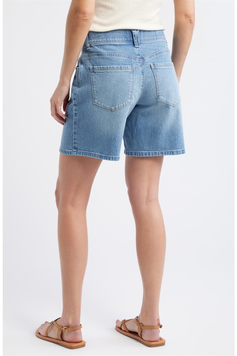 High Waist Relaxed Denim Shorts, Alternate, color, LIGHT BLUE