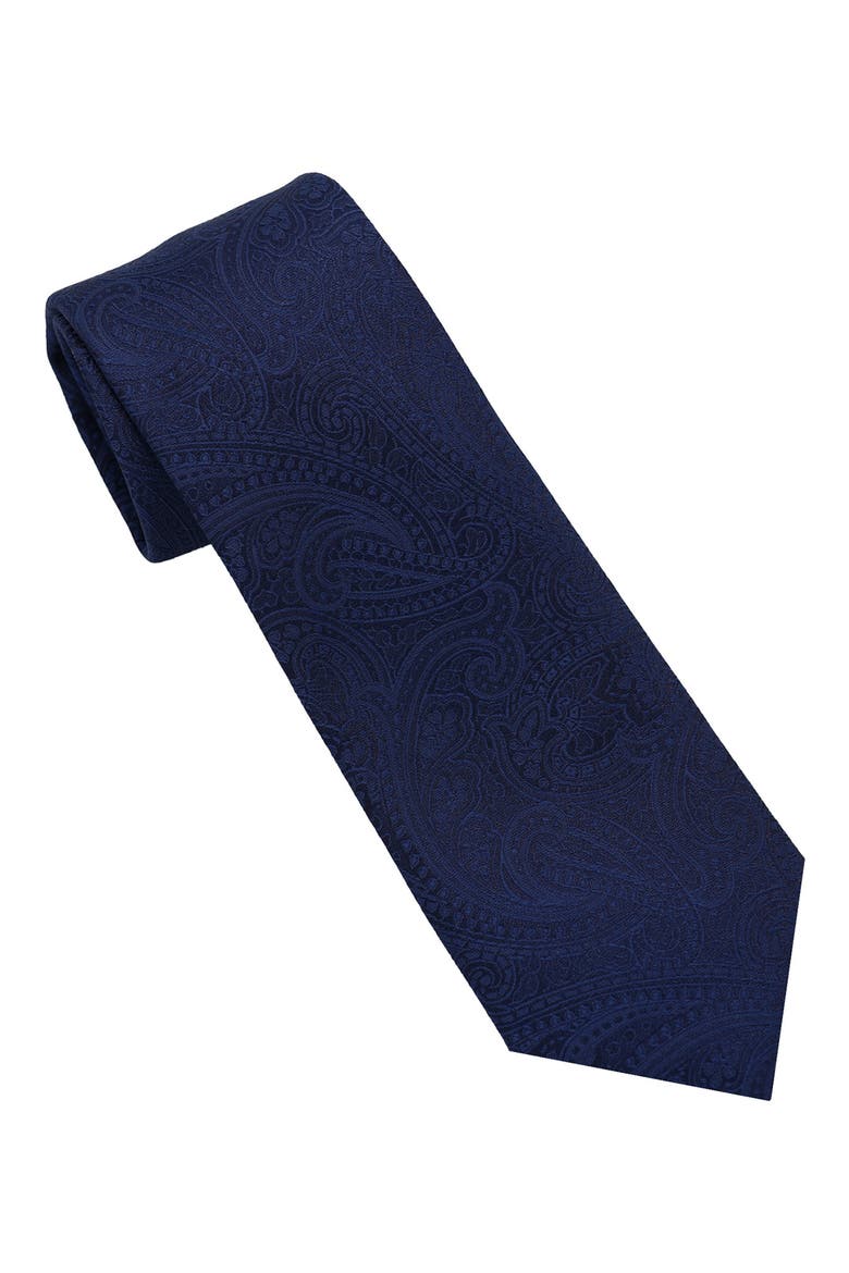 Paisley Jacquard Tie, Main, color, NAVY/BLUE