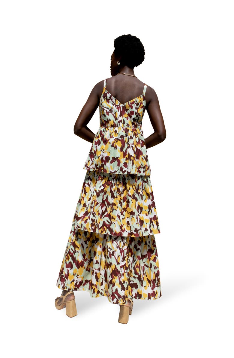 Ro&Zo Confetti Printed Tiered Dress, Alternate, color, Pink