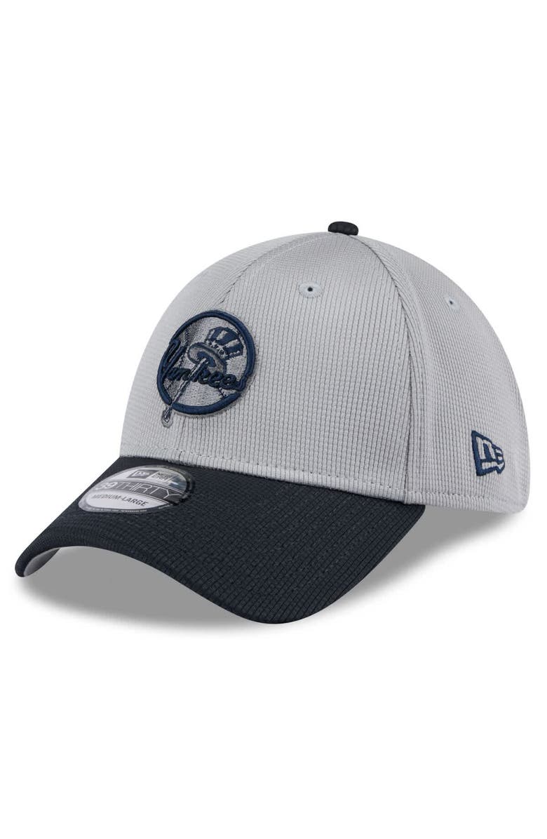 New Era Men's New Era  Gray/Navy New York Yankees 2025 Batting Practice 39THIRTY Flex Hat, Main, color, 