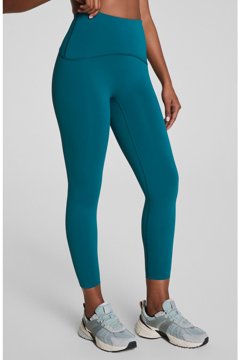 Booty Boost® Low Show Sweat 7/8 Leggings, Main, color, LIGHT EMERALD BAY
