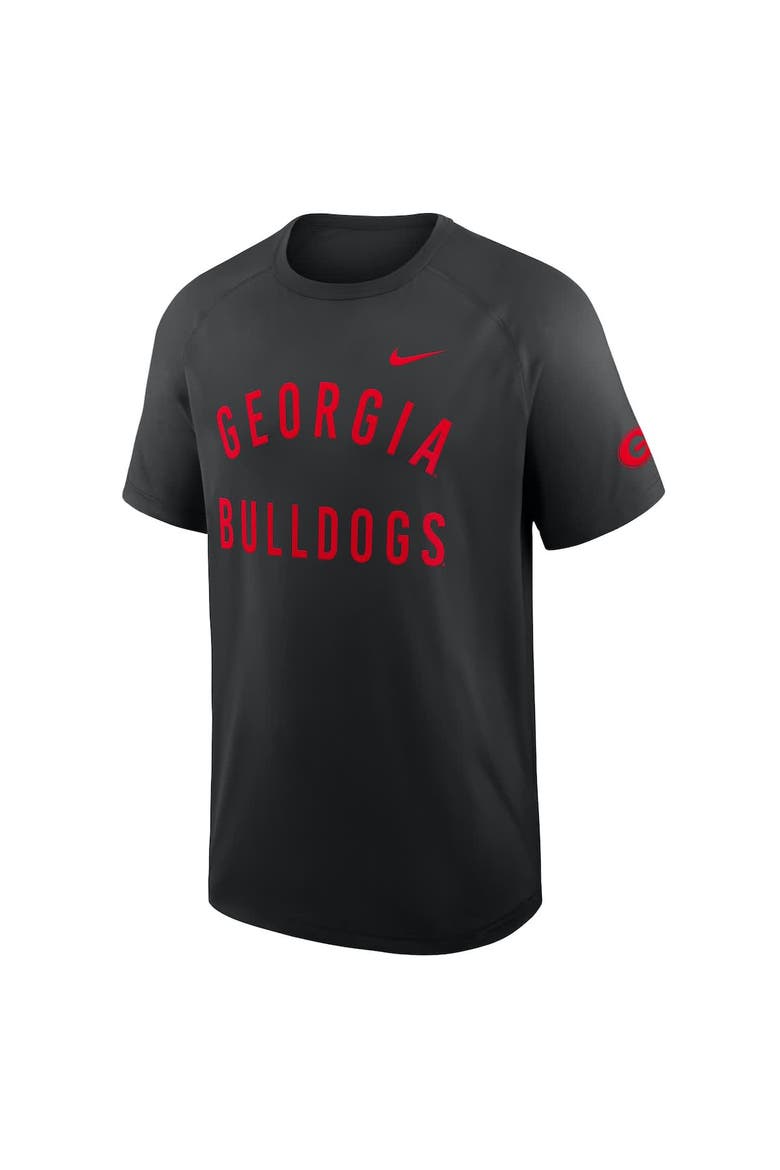 Men's Nike Black Georgia Bulldogs Ready Raglan Premium Performance T-Shirt, Alternate, color, Black