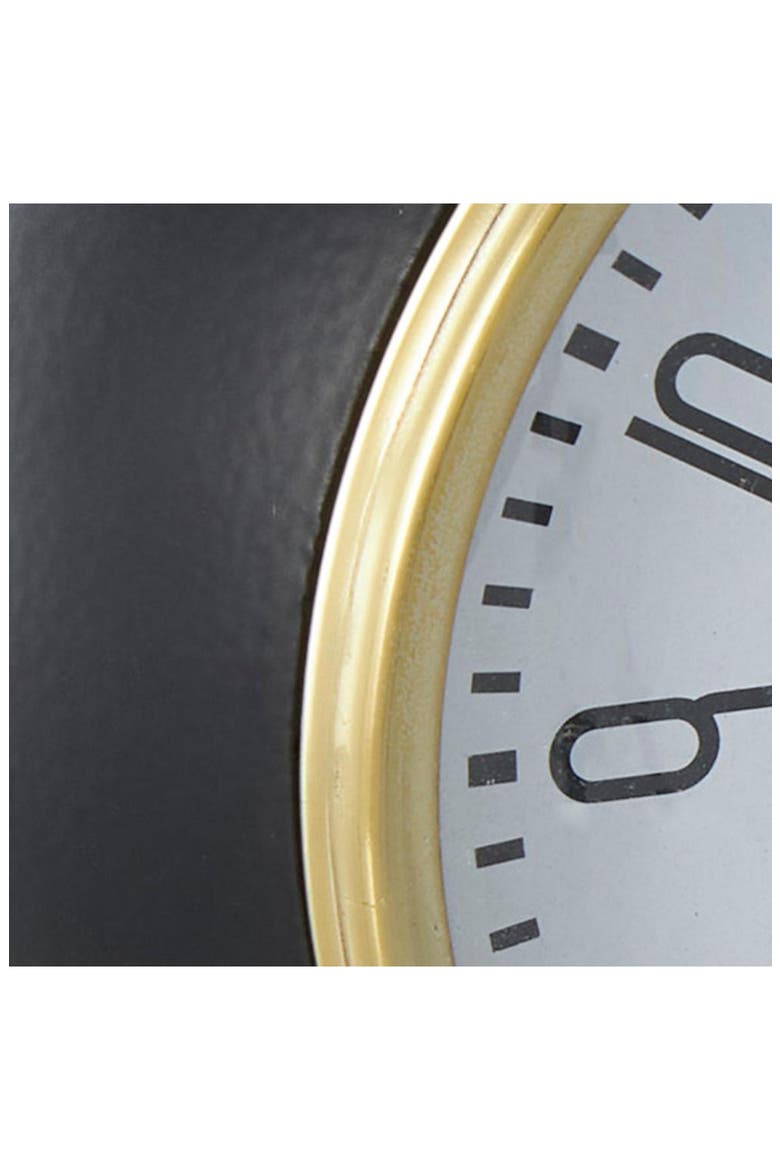 Modern Aluminum Metal Clock, Alternate, color, BLACK