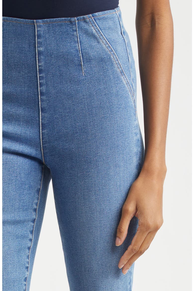 Beverly Off Duty High Waist Skinny Flare Jeans, Alternate, color, POOL PARTY