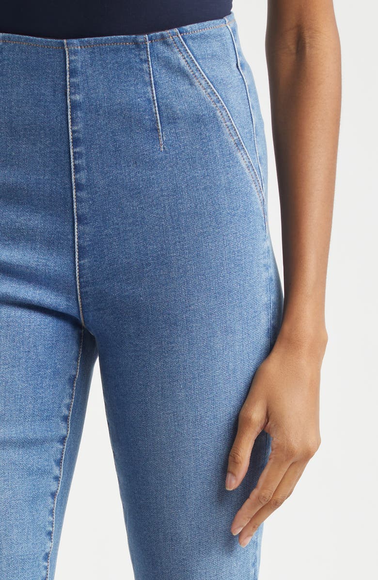 Veronica Beard Beverly Off Duty High Waist Skinny Flare Jeans, Alternate, color, Pool Party