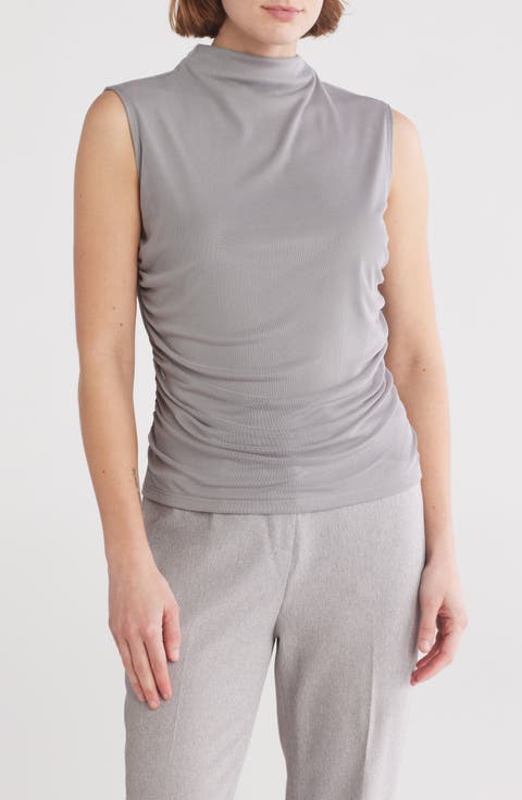Sleeveless Mock Neck Top