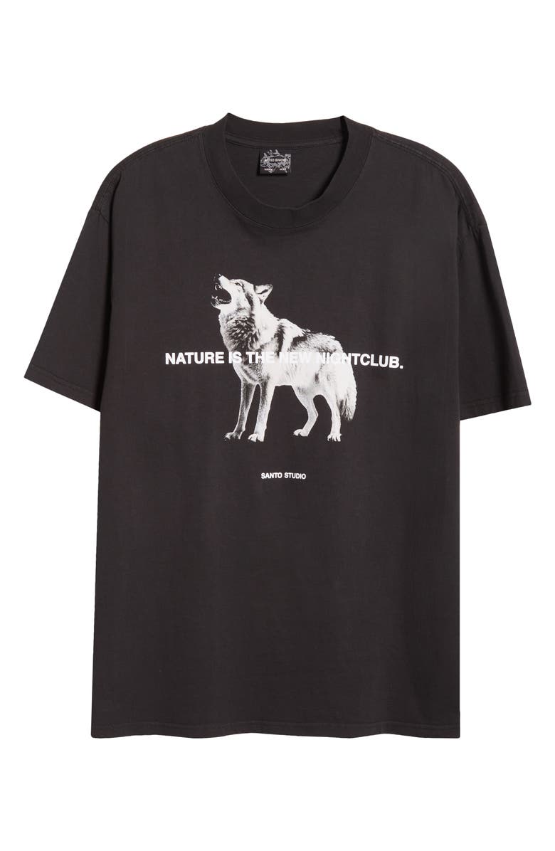 SANTO STUDIO Wolf Night Club Graphic T-Shirt, Alternate, color, 