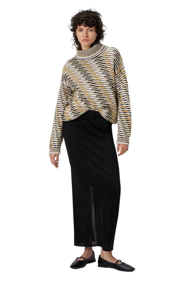 Missoni Long Skirt With Slit, Main, color, Black